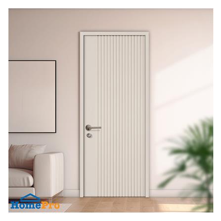 ประตูภายในโพลีสไตรีน ไม่เจาะลูกบิด LINEDEKOR VERTICAL 70x200 ซม. สีครีม_2