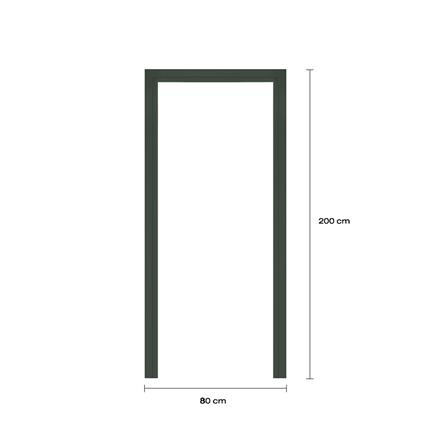 วงกบประตูโพลีสไตรีน LINEDEKOR 80x200 ซม. สีเขียวเข้มอมเทา_3