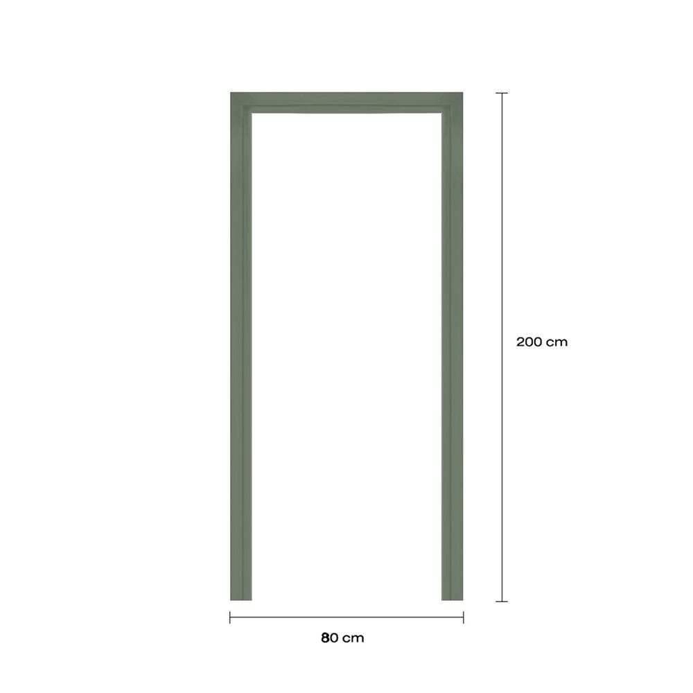 วงกบประตูโพลีสไตรีน LINEDEKOR 80x200 ซม. สีเขียวอ่อนอมเทา