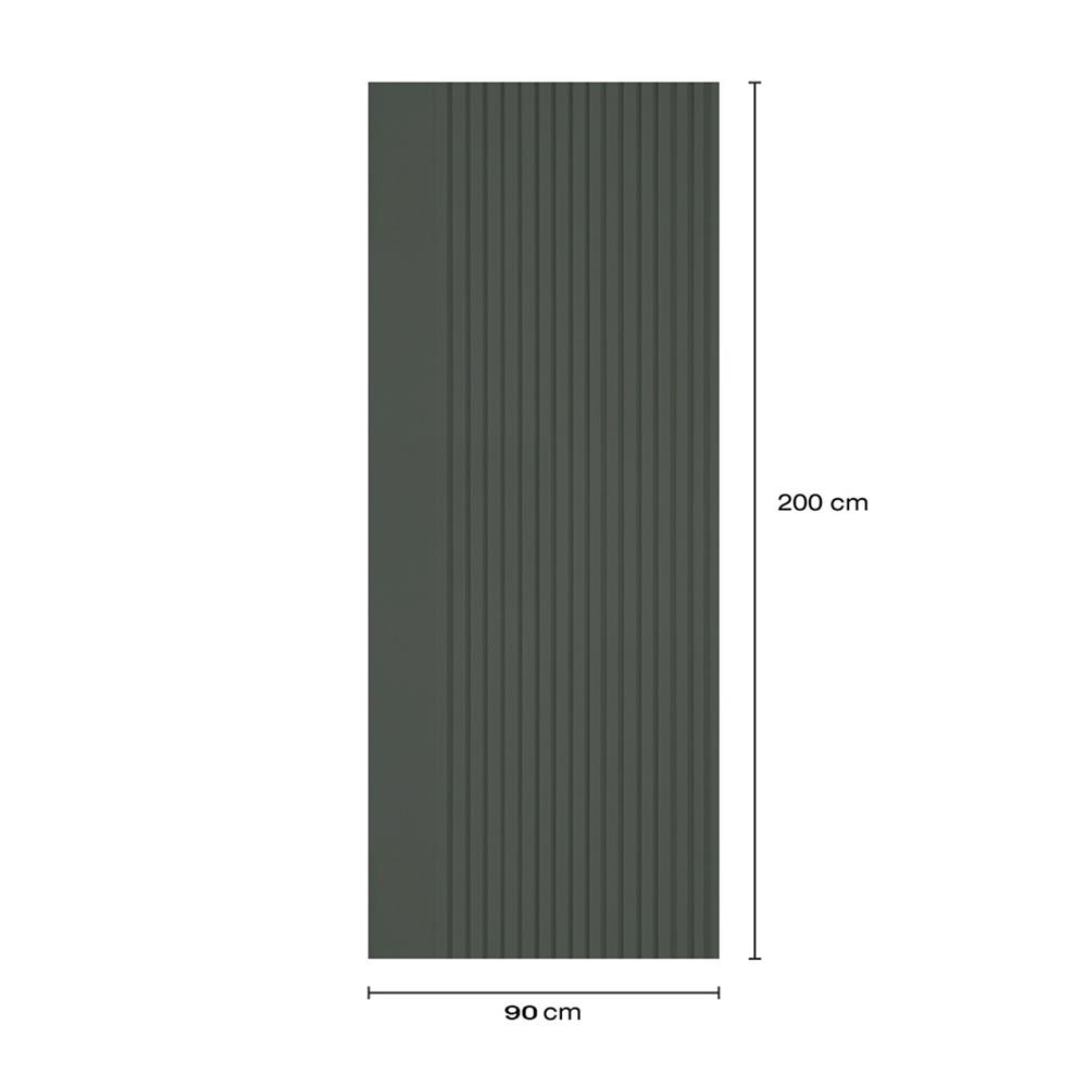 ประตูภายในโพลีสไตรีน ไม่เจาะลูกบิด LINEDEKOR VERTICAL 90x200 ซม. สีเขียวเข้มอมเทา