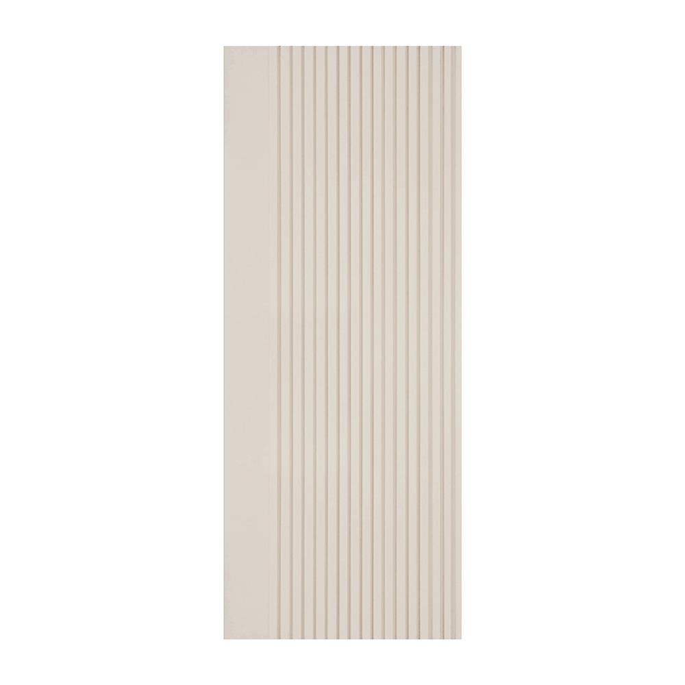 ประตูภายในโพลีสไตรีน ไม่เจาะลูกบิด LINEDEKOR VERTICAL 90x200 ซม. สีครีม