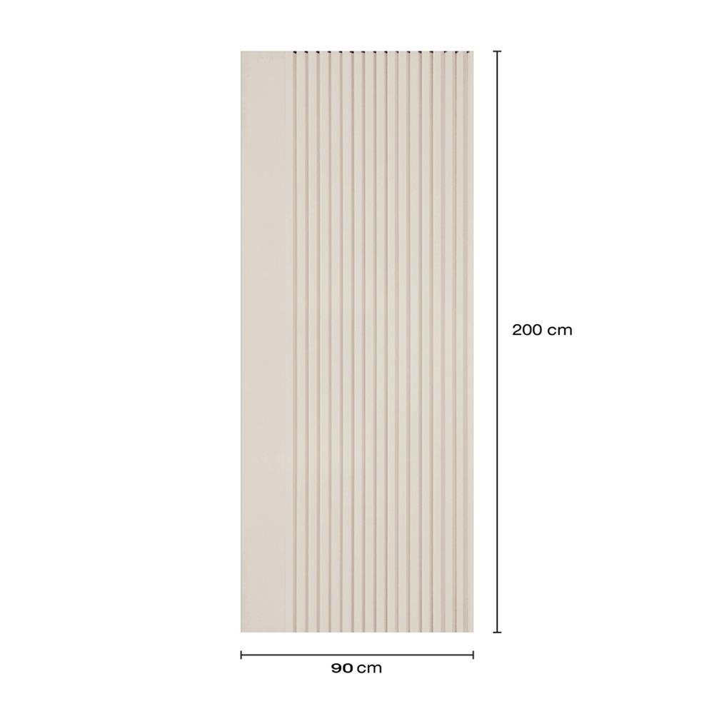 ประตูภายในโพลีสไตรีน ไม่เจาะลูกบิด LINEDEKOR VERTICAL 90x200 ซม. สีครีม