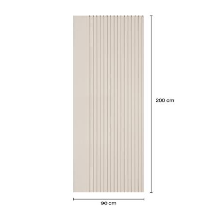 ประตูภายในโพลีสไตรีน ไม่เจาะลูกบิด LINEDEKOR VERTICAL 90x200 ซม. สีครีม_4
