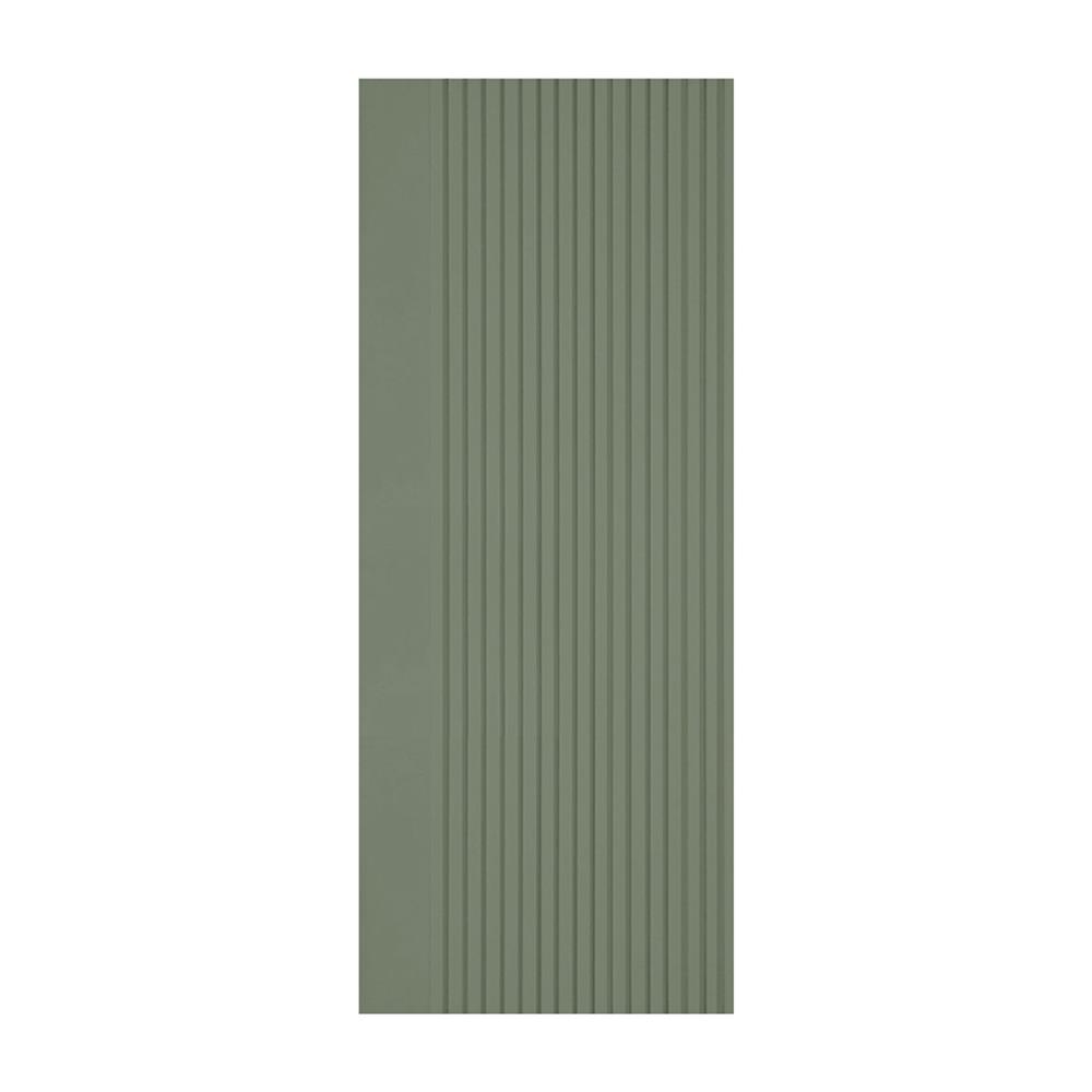 ประตูภายในโพลีสไตรีน ไม่เจาะลูกบิด LINEDEKOR VERTICAL 80x200 ซม. สีเขียวอ่อนอมเทา