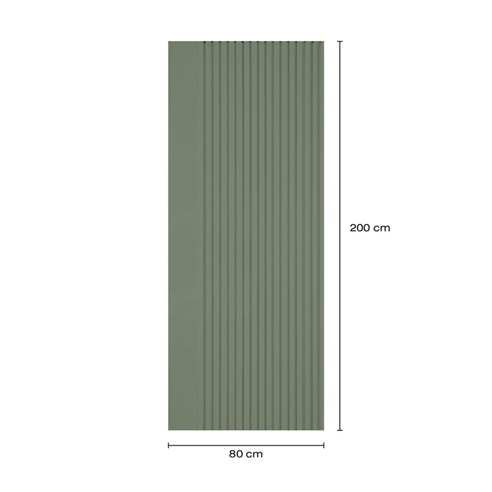 ประตูภายในโพลีสไตรีน ไม่เจาะลูกบิด LINEDEKOR VERTICAL 80x200 ซม. สีเขียวอ่อนอมเทา