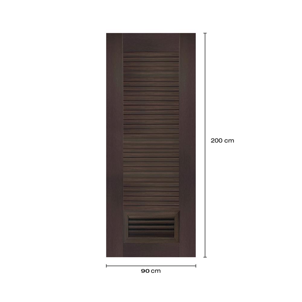 ประตูห้องน้ำโพลีสไตรีน ไม่เจาะลูกบิด LINDEKOR SIMPLE 90X200 ซม. สีโอ๊ค (เปิดด้านขวา เข้าด้านใน)