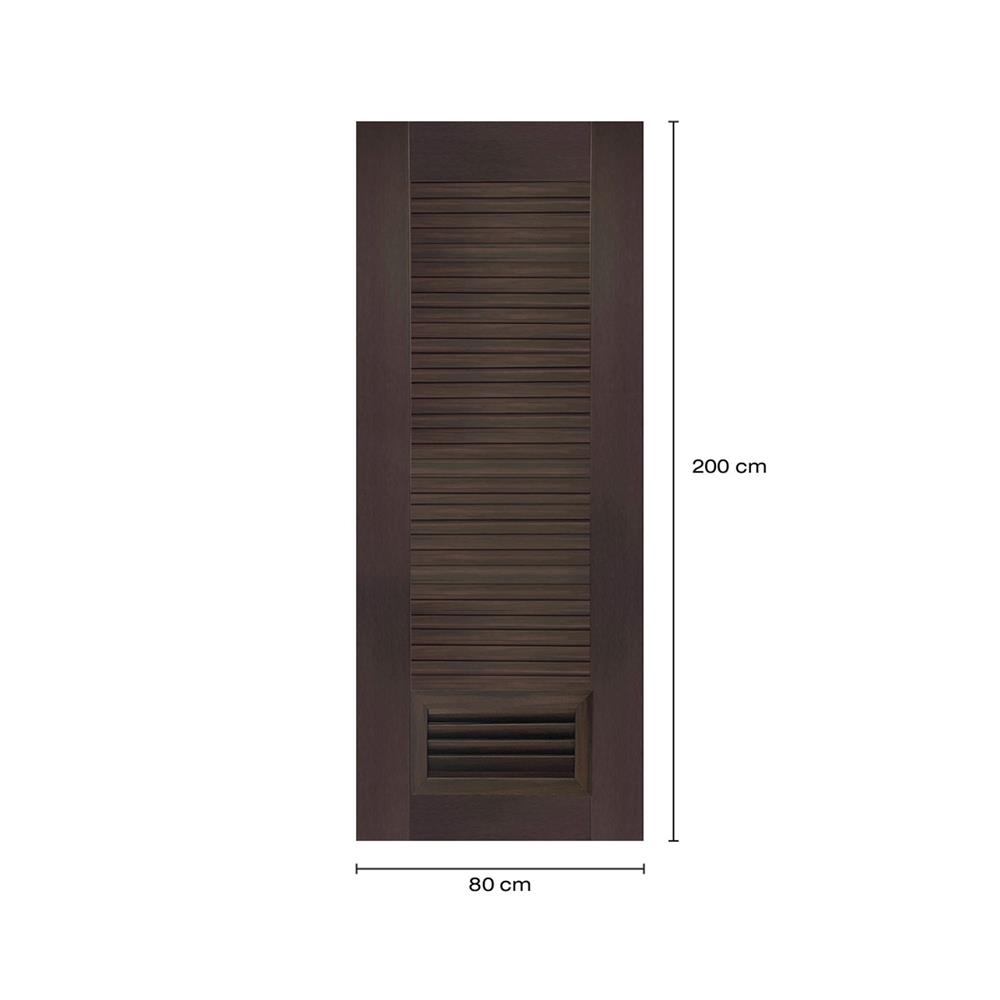 ประตูห้องน้ำโพลีสไตรีน ไม่เจาะลูกบิด LINDEKOR SIMPLE 80x200 ซม. สีโอ๊ค (เปิดด้านขวา เข้าด้านใน)