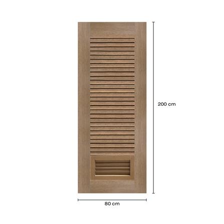 ประตูห้องน้ำโพลีสไตรีน ไม่เจาะลูกบิด LINDEKOR SIMPLE 80x200 ซม. สีสักด้าน (เปิดด้านขวา เข้าด้านใน)_5