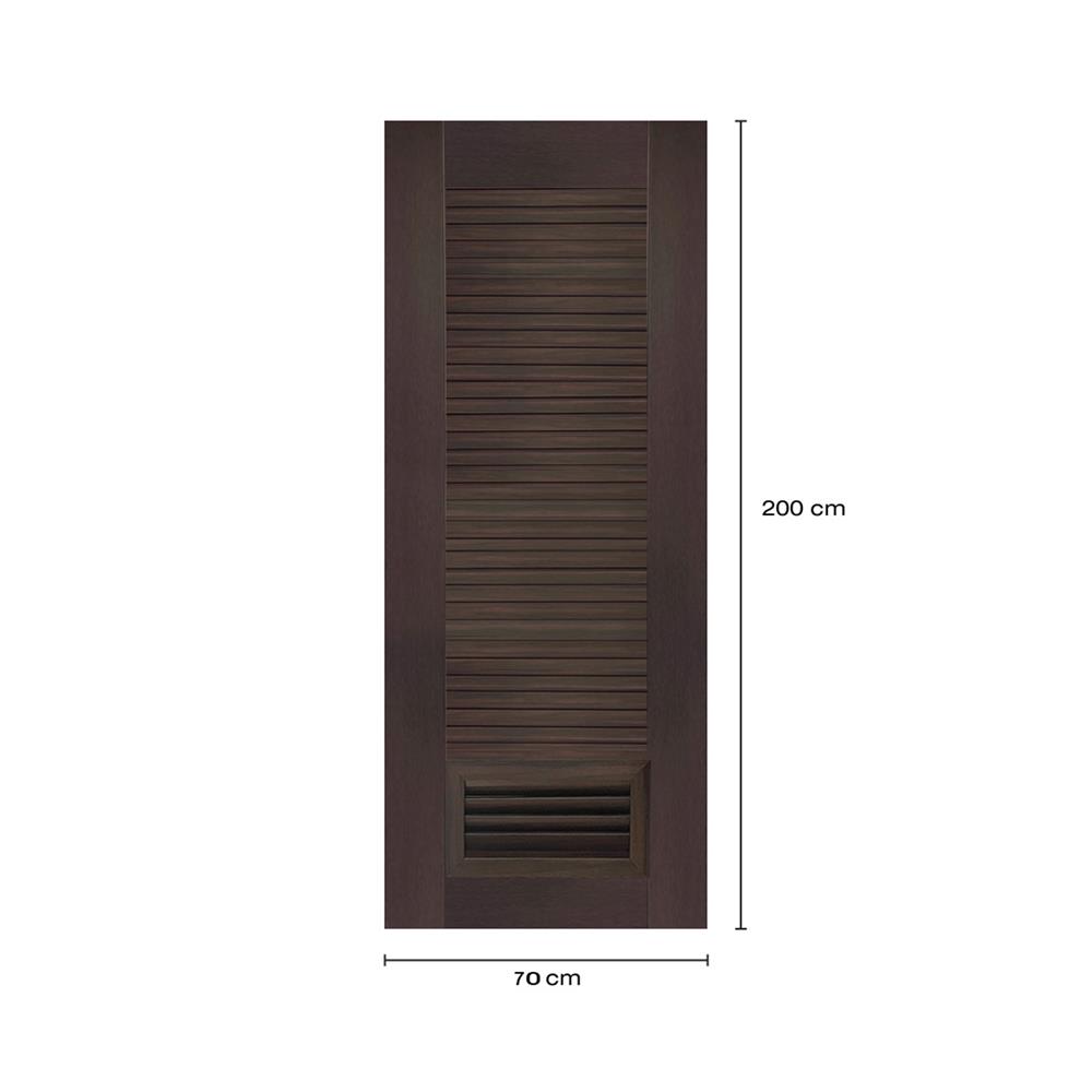 ประตูห้องน้ำโพลีสไตรีน ไม่เจาะลูกบิด LINDEKOR SIMPLE 70x200 ซม. สีโอ๊ค (เปิดด้านขวา เข้าด้านใน)