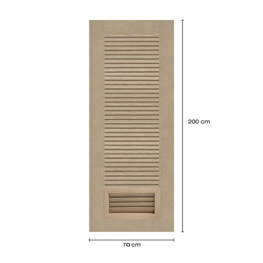 ประตูห้องน้ำโพลีสไตรีน ไม่เจาะลูกบิด LINDEKOR SIMPLE 70x200 ซม. สีบีชด้าน (เปิดด้านขวา เข้าด้านใน)