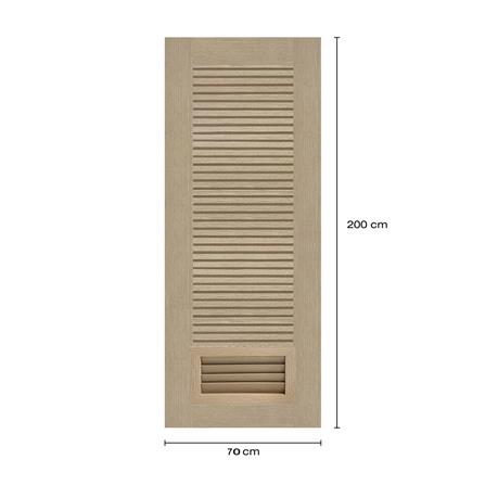 ประตูห้องน้ำโพลีสไตรีน ไม่เจาะลูกบิด LINDEKOR SIMPLE 70x200 ซม. สีบีชด้าน (เปิดด้านขวา เข้าด้านใน)_5