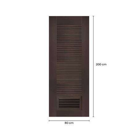 ประตูห้องน้ำโพลีสไตรีน ไม่เจาะลูกบิด LINDEKOR SIMPLE 80x200 ซม. สีโอ๊ค (เปิดด้านซ้าย เข้าด้านใน)_5