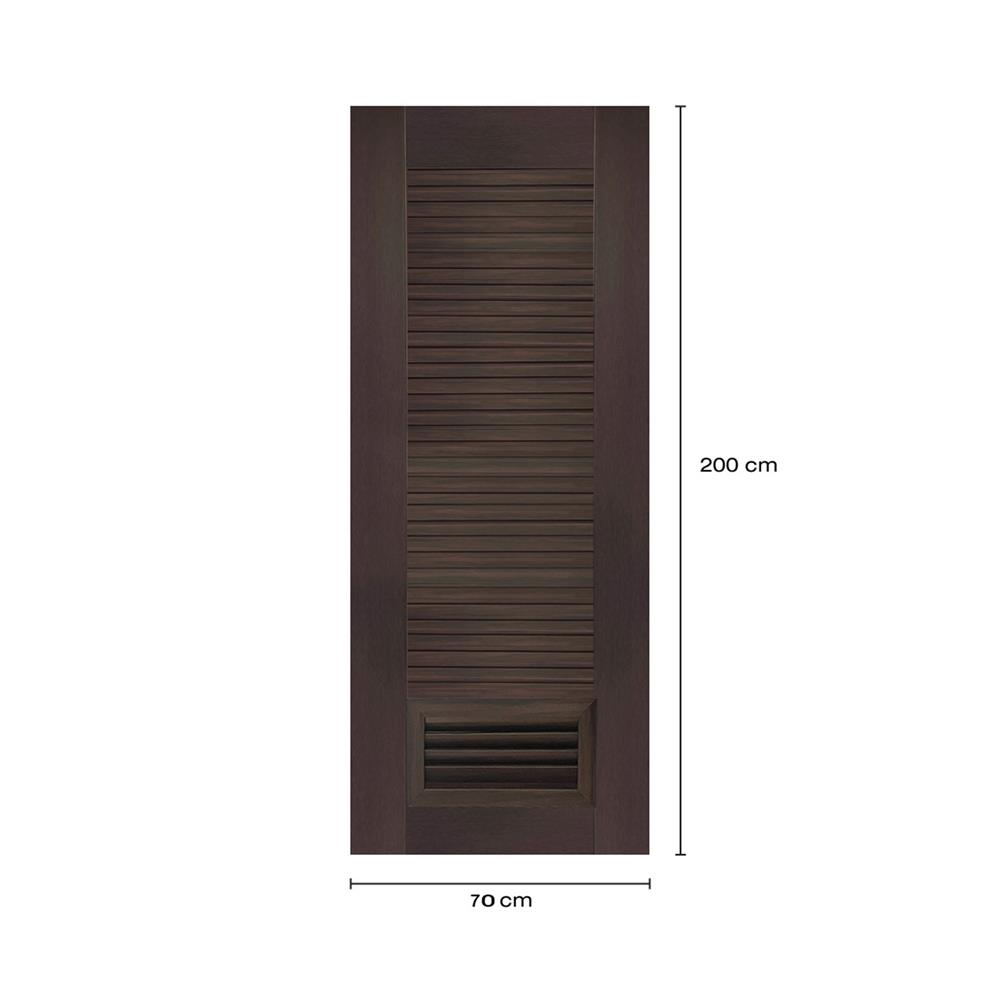 ประตูห้องน้ำโพลีสไตรีน ไม่เจาะลูกบิด LINDEKOR SIMPLE 70x200 ซม. สีโอ๊ค (เปิดด้านซ้าย เข้าด้านใน)