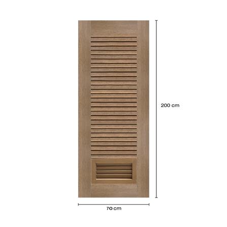 ประตูห้องน้ำโพลีสไตรีน ไม่เจาะลูกบิด LINDEKOR SIMPLE 70x200 ซม. สีสักด้าน (เปิดด้านขวา เข้าด้านใน)_5