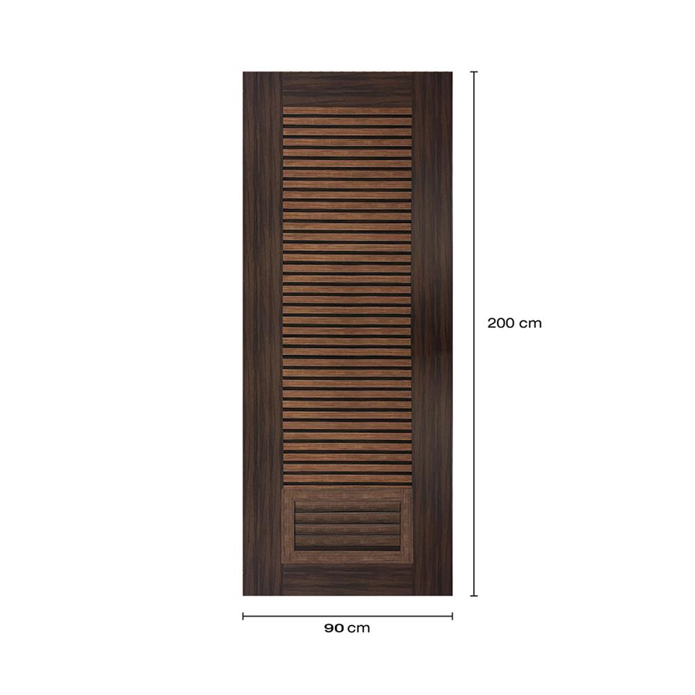 ประตูห้องน้ำโพลีสไตรีน ไม่เจาะลูกบิด LINDEKOR SIMPLE 90x200 ซม. สีโรสวู้ด (เปิดด้านขวา เข้าด้านใน)