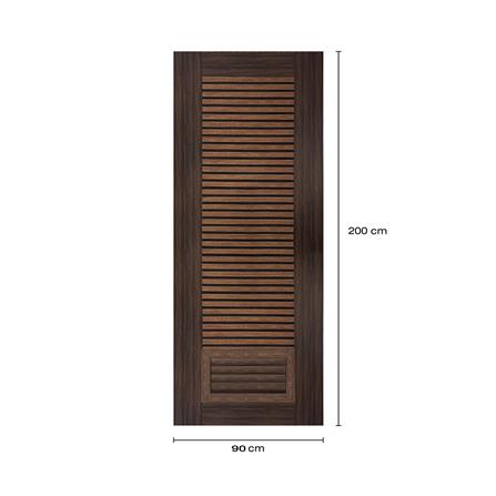 ประตูห้องน้ำโพลีสไตรีน ไม่เจาะลูกบิด LINDEKOR SIMPLE 90x200 ซม. สีโรสวู้ด (เปิดด้านขวา เข้าด้านใน)_5