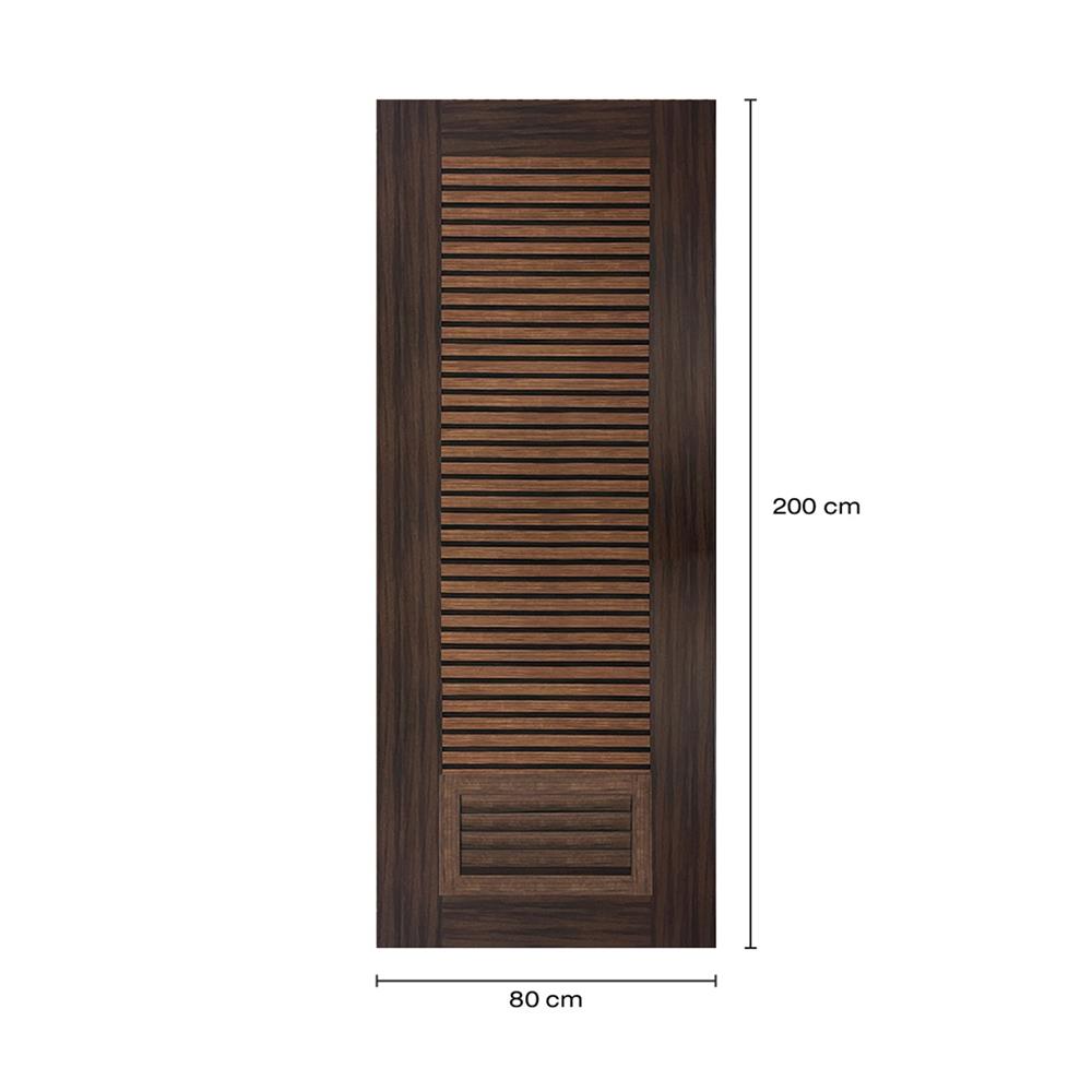 ประตูห้องน้ำโพลีสไตรีน ไม่เจาะลูกบิด LINDEKOR SIMPLE 80x200 ซม. สีโรสวู้ด (เปิดด้านขวา เข้าด้านใน)
