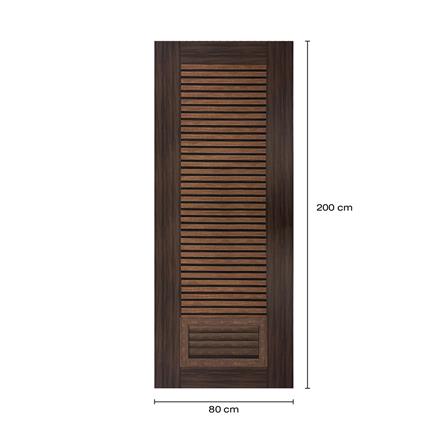ประตูห้องน้ำโพลีสไตรีน ไม่เจาะลูกบิด LINDEKOR SIMPLE 80x200 ซม. สีโรสวู้ด (เปิดด้านขวา เข้าด้านใน)_5