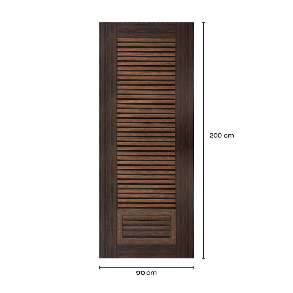 ประตูห้องน้ำโพลีสไตรีน ไม่เจาะลูกบิด LINDEKOR SIMPLE 90x200 ซม. สีโรสวู้ด (เปิดด้านซ้าย เข้าด้านใน)