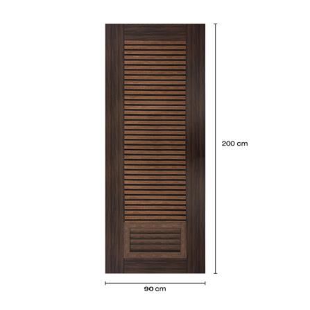 ประตูห้องน้ำโพลีสไตรีน ไม่เจาะลูกบิด LINDEKOR SIMPLE 90x200 ซม. สีโรสวู้ด (เปิดด้านซ้าย เข้าด้านใน)_5