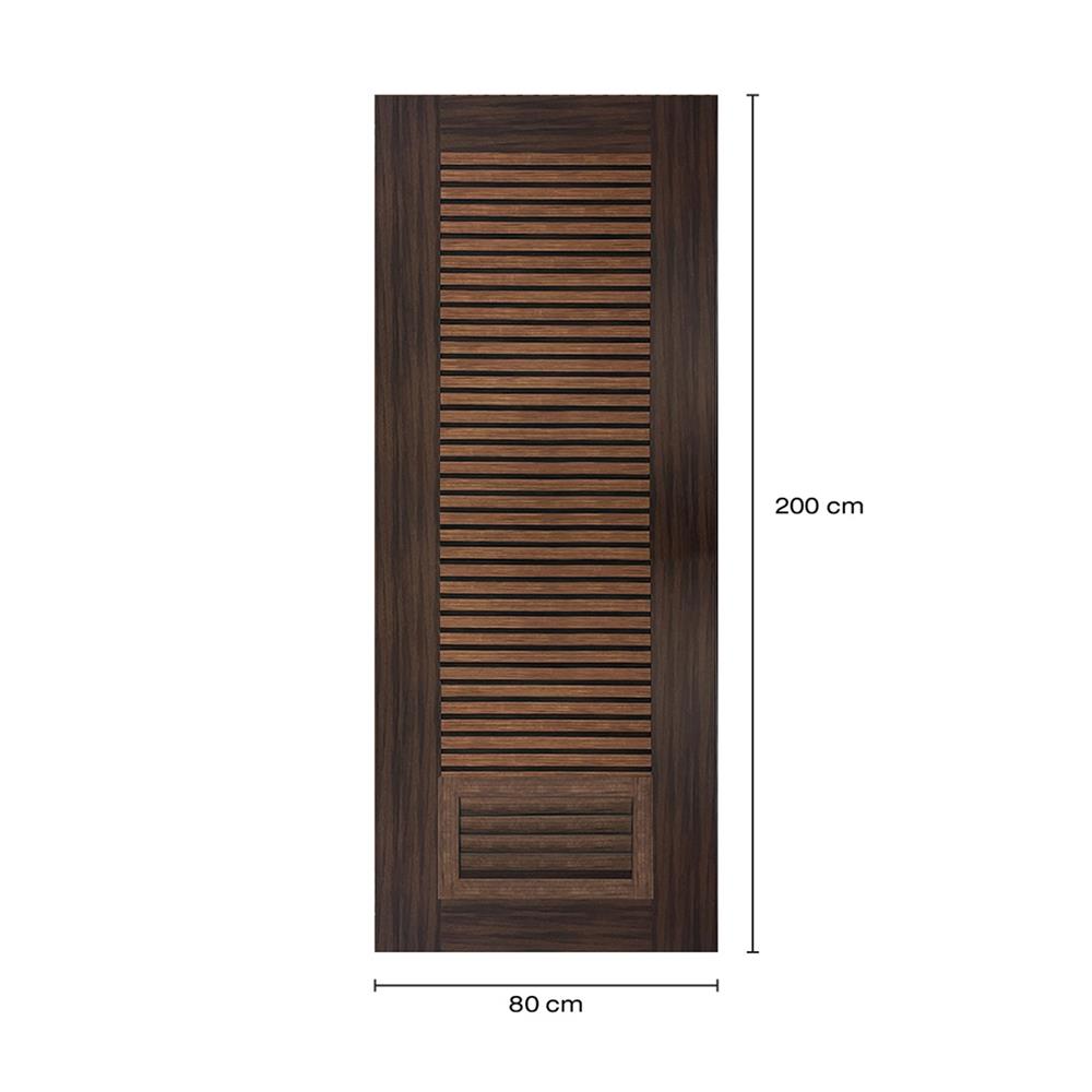 ประตูห้องน้ำโพลีสไตรีน ไม่เจาะลูกบิด LINDEKOR SIMPLE 80x200 ซม. สีโรสวู้ด (เปิดด้านซ้าย เข้าด้านใน)