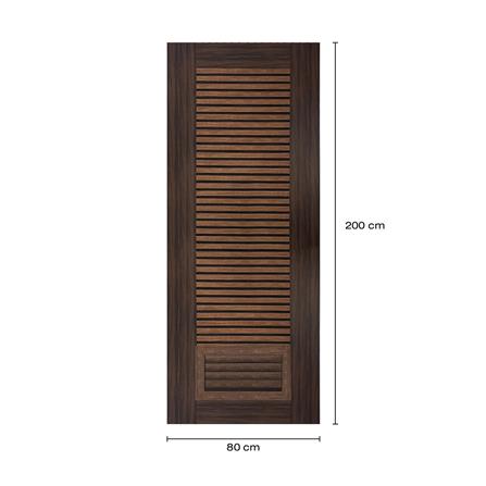 ประตูห้องน้ำโพลีสไตรีน ไม่เจาะลูกบิด LINDEKOR SIMPLE 80x200 ซม. สีโรสวู้ด (เปิดด้านซ้าย เข้าด้านใน)_5