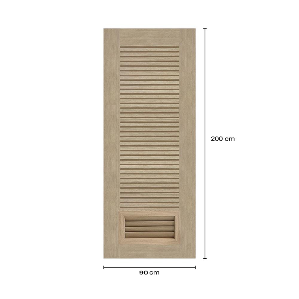 ประตูห้องน้ำโพลีสไตรีน ไม่เจาะลูกบิด LINDEKOR SIMPLE 90x200 ซม. สีบีชด้าน (เปิดด้านซ้าย เข้าด้านใน)