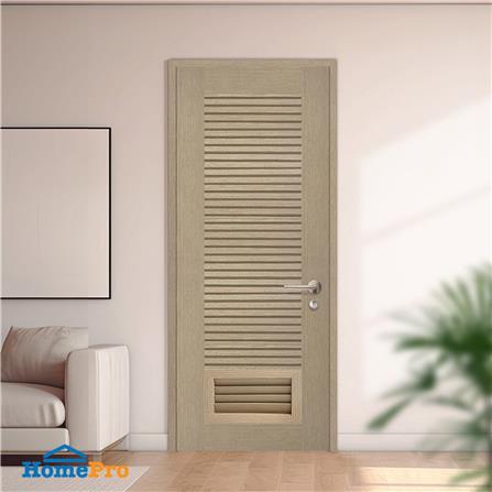 ประตูห้องน้ำโพลีสไตรีน ไม่เจาะลูกบิด LINDEKOR SIMPLE 90x200 ซม. สีบีชด้าน (เปิดด้านซ้าย เข้าด้านใน)_3