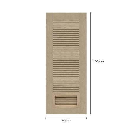 ประตูห้องน้ำโพลีสไตรีน ไม่เจาะลูกบิด LINDEKOR SIMPLE 90x200 ซม. สีบีชด้าน (เปิดด้านซ้าย เข้าด้านใน)_5