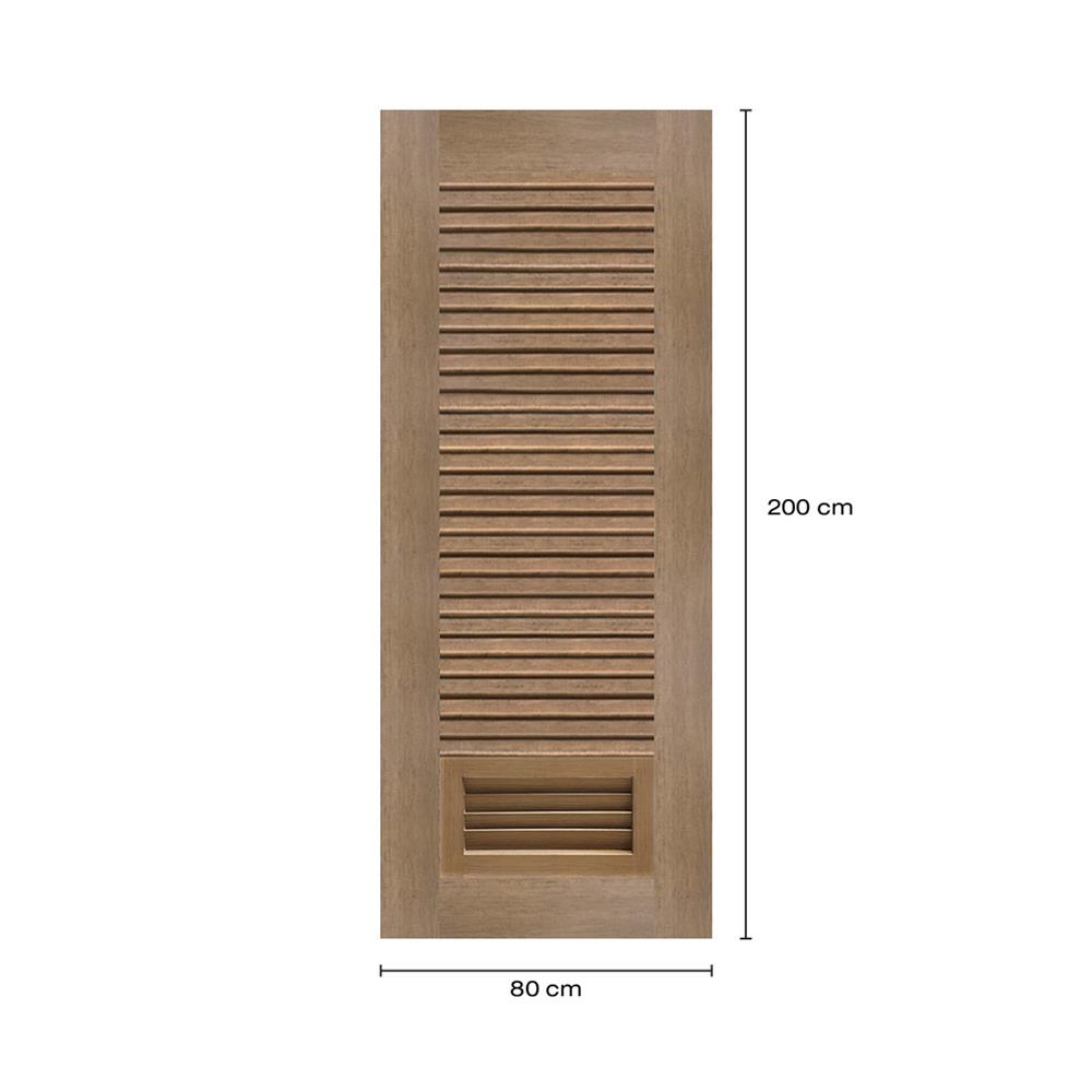 ประตูห้องน้ำโพลีสไตรีน ไม่เจาะลูกบิด LINDEKOR SIMPLE 80x200 ซม. สีสักด้าน (เปิดด้านซ้าย เข้าด้านใน)