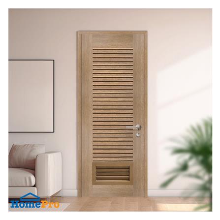ประตูห้องน้ำโพลีสไตรีน ไม่เจาะลูกบิด LINDEKOR SIMPLE 80x200 ซม. สีสักด้าน (เปิดด้านซ้าย เข้าด้านใน)_2