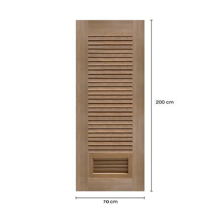 ประตูห้องน้ำโพลีสไตรีน ไม่เจาะลูกบิด LINDEKOR SIMPLE 70x200 ซม. สีสักด้าน (เปิดด้านซ้าย เข้าด้านใน)_5