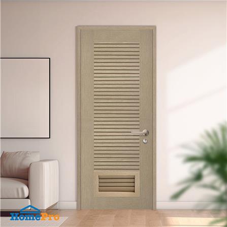 ประตูห้องน้ำโพลีสไตรีน ไม่เจาะลูกบิด LINDEKOR SIMPLE 80x200 ซม. สีบีชด้าน (เปิดด้านซ้าย เข้าด้านใน)_3