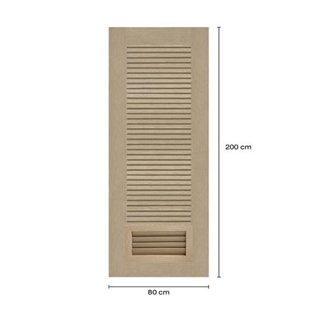 ประตูห้องน้ำโพลีสไตรีน ไม่เจาะลูกบิด LINDEKOR SIMPLE 80x200 ซม. สีบีชด้าน (เปิดด้านซ้าย เข้าด้านใน)_5