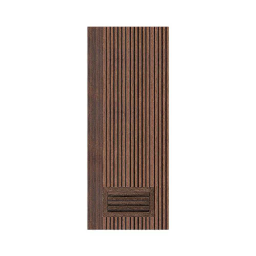 ประตูห้องน้ำโพลีสไตรีน ไม่เจาะลูกบิด LINDEKOR VERTICAL 80x200 ซม. สีโรสวู้ด (เปิดด้านขวา เข้าด้านใน)