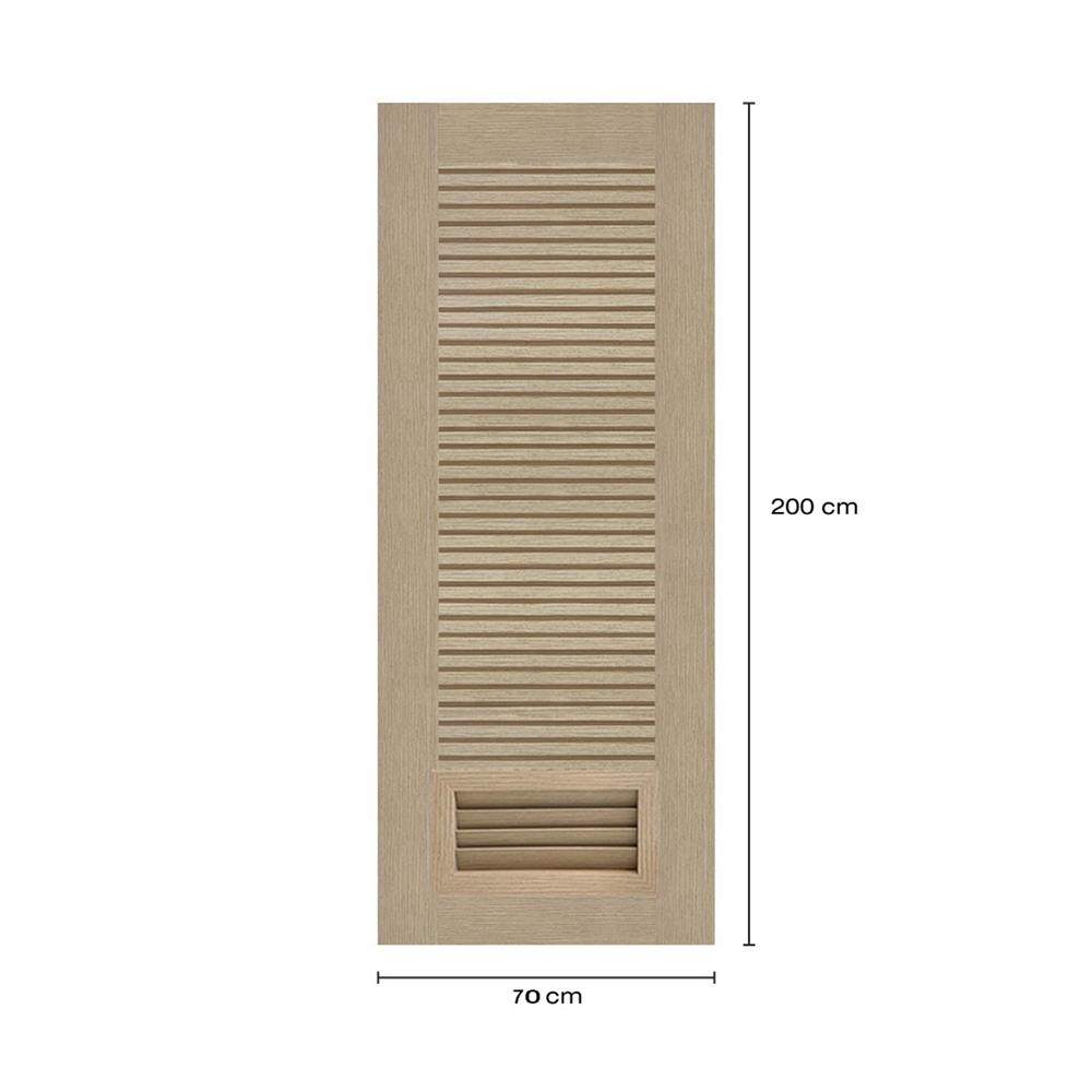 ประตูห้องน้ำโพลีสไตรีน ไม่เจาะลูกบิด LINDEKOR SIMPLE 70x200 ซม. สีบีชด้าน (เปิดด้านซ้าย เข้าด้านใน)