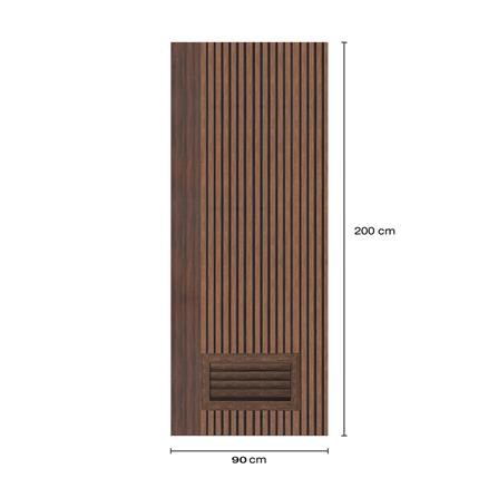 ประตูห้องน้ำโพลีสไตรีน ไม่เจาะลูกบิด LINDEKOR VERTICAL 90x200 ซม. สีโรสวู้ด (เปิดด้านขวา เข้าด้านใน)_5