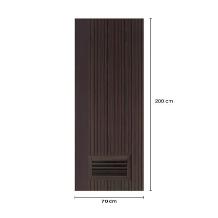 ประตูห้องน้ำโพลีสไตรีน ไม่เจาะลูกบิด LINDEKOR VERTICAL 70x200 ซม. สีโอ๊ค (เปิดด้านขวา เข้าด้านใน)_5