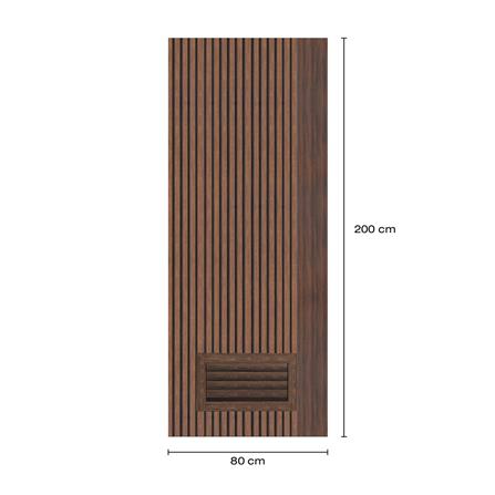 ประตูห้องน้ำโพลีสไตรีน ไม่เจาะลูกบิด LINDEKOR VERTICAL 80x200 ซม. สีโรสวู้ด (เปิดด้านซ้าย เข้าด้านใน)_5