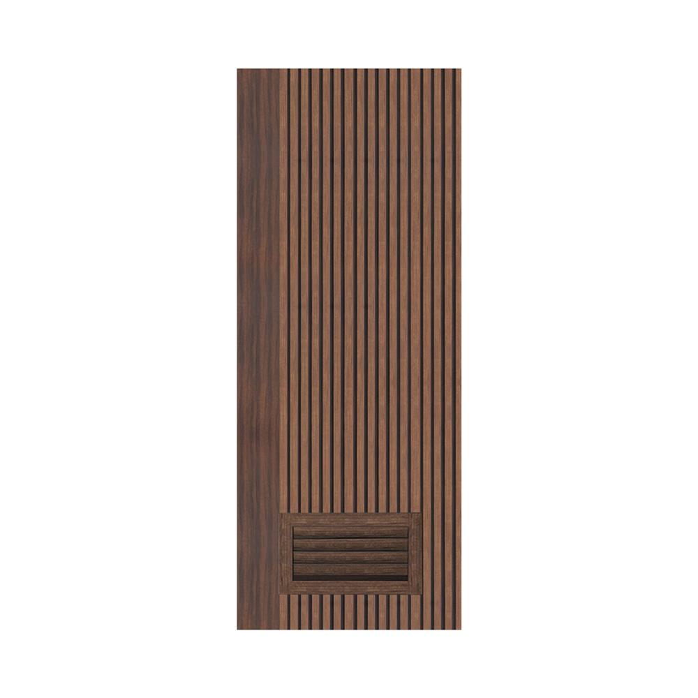 ประตูห้องน้ำโพลีสไตรีน ไม่เจาะลูกบิด LINDEKOR VERTICAL 70x200 ซม. สีโรสวู้ด (เปิดด้านขวา เข้าด้านใน)