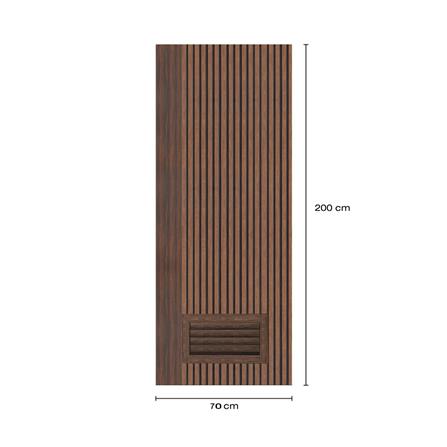ประตูห้องน้ำโพลีสไตรีน ไม่เจาะลูกบิด LINDEKOR VERTICAL 70x200 ซม. สีโรสวู้ด (เปิดด้านขวา เข้าด้านใน)_5