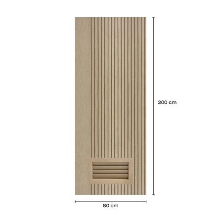 ประตูห้องน้ำโพลีสไตรีน ไม่เจาะลูกบิด LINDEKOR VERTICAL 80x200 ซม. สีบีชด้าน (เปิดด้านขวา เข้าด้านใน)_5
