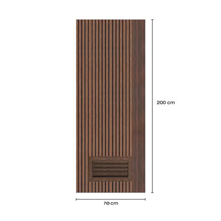 ประตูห้องน้ำโพลีสไตรีน ไม่เจาะลูกบิด LINDEKOR VERTICAL 70x200 ซม. สีโรสวู้ด (เปิดด้านซ้าย เข้าด้านใน)_5