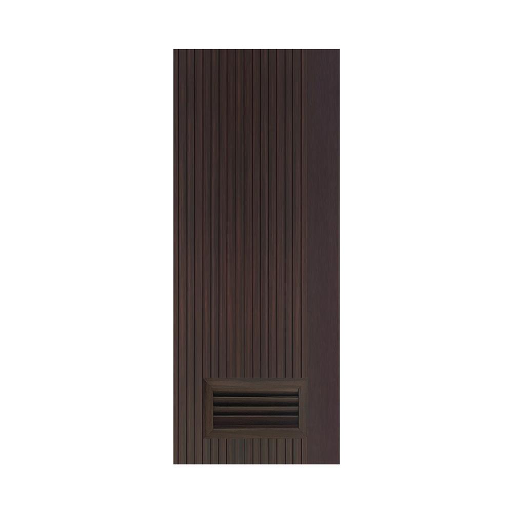 ประตูห้องน้ำโพลีสไตรีน ไม่เจาะลูกบิด LINDEKOR VERTICAL 70x200 ซม. สีโอ๊ค (เปิดด้านซ้าย เข้าด้านใน)