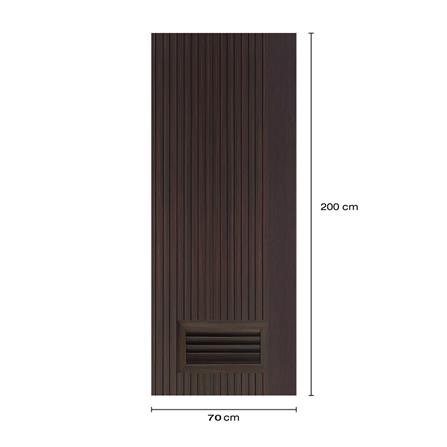 ประตูห้องน้ำโพลีสไตรีน ไม่เจาะลูกบิด LINDEKOR VERTICAL 70x200 ซม. สีโอ๊ค (เปิดด้านซ้าย เข้าด้านใน)_5