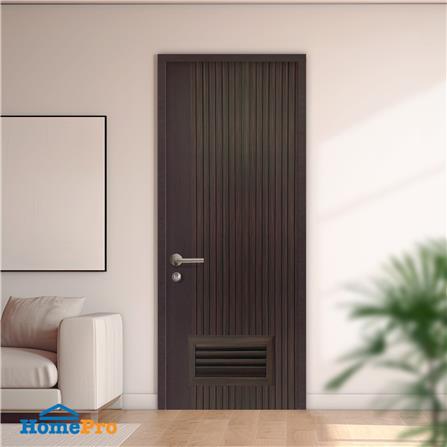 ประตูห้องน้ำโพลีสไตรีน ไม่เจาะลูกบิด LINDEKOR VERTICAL 90x200 ซม. สีโอ๊ค (เปิดด้านขวา เข้าด้านใน)_3