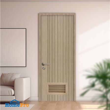 ประตูห้องน้ำโพลีสไตรีน ไม่เจาะลูกบิด LINDEKOR VERTICAL 70x200 ซม. สีบีชด้าน (เปิดด้านา เข้าด้านใน)_3