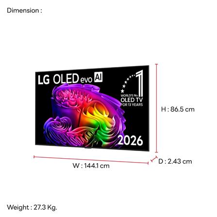 ทีวีโอแอลอีดี 65 นิ้ว LG (4K, OLED, WEB OS) OLED65G6PSA.ATM_11