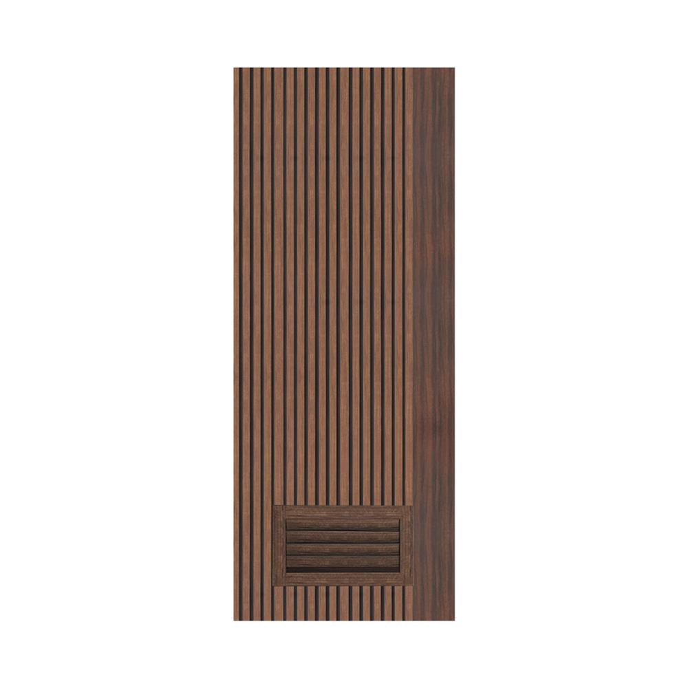 ประตูห้องน้ำโพลีสไตรีน ไม่เจาะลูกบิด LINDEKOR VERTICAL 90x200 ซม. สีโรสวู้ด (เปิดด้านซ้าย เข้าด้านใน)