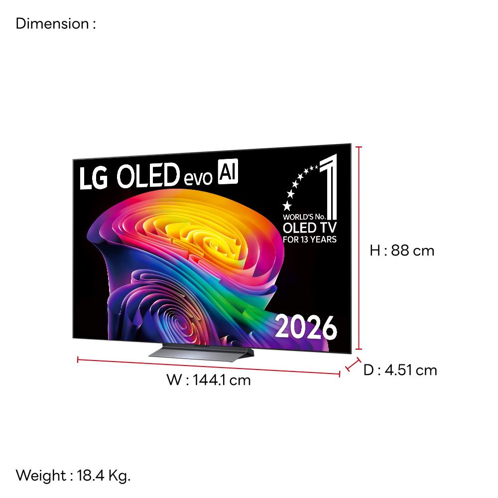 ทีวีโอแอลอีดี 65 นิ้ว LG (4K, OLED, WEB OS) OLED65C6PSA.ATM